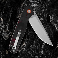 Couteau pliant de poche HK FB190, lame en acier D2, pointe tombante, manche en fibre de carbone, EDC, chasse, camping, bricolage, OEM