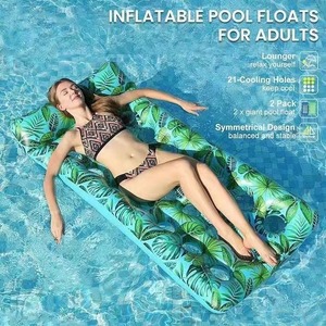 Amaca pieghevole galleggiante con stampa a 21 fori letto da spiaggia galleggiante per adulti, addensato, amaca galleggiante - Product Image 2