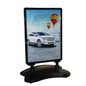 Panneau d'affichage double face en alliage d'aluminium Cadre d'affichage sur pied, résistant au vent et ballasté à l'eau pour le recrutement/la publicité - Product Image 2