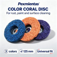 Disque de nettoyage et de décapage noir Pexmientas Abrasive 125x22mm pour peinture automobile et élimination de la rouille, disque de décapage Poly Clean Strip