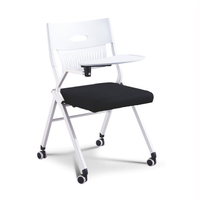Chaise élévatrice au design contemporain pour salle de réunion de conférence Chaise de bureau de formation empilable pliable et mobile avec coussin
