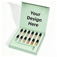 Boîte cadeau de luxe en papier magnétique pour échantillons de parfum, coffret d'échantillons de parfum, emballage magnétique