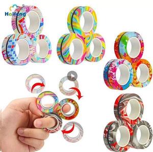 2024 nouvelle usine <span class=keywords><strong>jouet</strong></span> camo doigt <span class=keywords><strong>anneau</strong></span> <span class=keywords><strong>magnétique</strong></span> ensemble fidget jouets soulagement du Stress jouets magiques pour l'entraînement soulage - Product Image 4