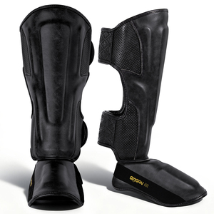 <span class=keywords><strong>Protège</strong></span>-tibias GINGPAI en cuir microfibre, protection professionnelle, sans fermeture, légers, pour le MMA, le Muay <span class=keywords><strong>Thai</strong></span>, l'entraînement de <span class=keywords><strong>boxe</strong></span>, la cheville - Product Image 1