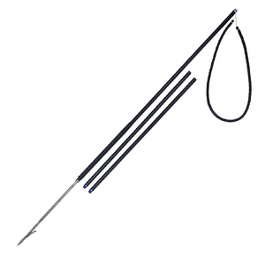 Vente en gros de lance de pêche à main en alliage d'aluminium de 2,1 m avec bande de caoutchouc antidérapante, 3 sections, tête à fourches, outil de pêche, lance de chasse - Product Image 1