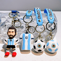 2025 nouveau YCH créatif coupe Football Messi Jersey porte-clés 3D souple PVC pendentif sac décoration cadeau porte-clés dragonne porte-clés