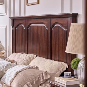 Lit double en panneaux de bois au <span class=keywords><strong>design</strong></span> contemporain pour <span class=keywords><strong>chambre</strong></span> principale, style campagnard, idéal pour grandes et petites chambres - Product Image 4