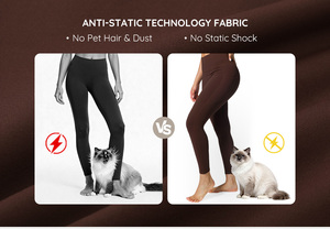 Vractive Custom Hot-selling <strong>Pants</strong> High Rise Side Pockets Fleece <strong>Lined</strong> Breathable Waist Gym Leggings Women Wholesale - Product Image 5