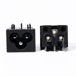 IEC 60320 C6 AC Power Inlet Socket, Snap-in Panel Mount Mickey Mouse Cloverleaf Connector, 2.5A 250V~ 3-Prong - Product Image 3