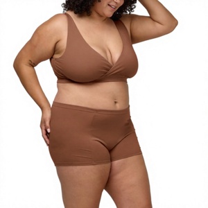 Conjunto de Ropa Interior Femenina de Talla Grande, Marca OEM, Sujetador y Pantalones Cortos, 2 Piezas, Lencería Sexy Deportiva para Chicas - Product Image 4