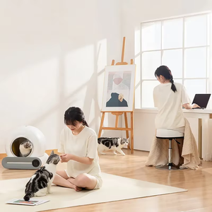 OEM Pet fabrika büyük Wifi App kontrol elektrikli akıllı kedi tuvalet akıllı otomatik kendini temizleme kedi kediler için kum kabı - Product Image 4