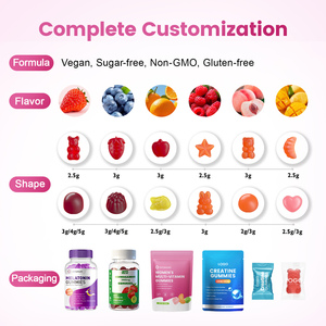 Compléments sportifs OEM, gommes à la créatine, gélatine halal sans sucre, gommes à la créatine monohydratée, bonbons pour la musculation - Product Image 3