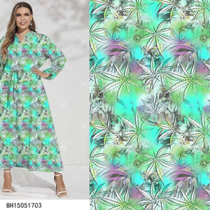 Shaoxing fabbrica all'ingrosso stampa digitale 100% viscosa <span class=keywords><strong>Rayon</strong></span> tessuto con stampa modale morbido per abiti da donna indumento - Product Image 2