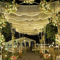 Décorations de plafond de mariage en gros : Draperies LED lumineuses pour événements, fêtes, salles de banquet – Décoration suspendue personnalisée