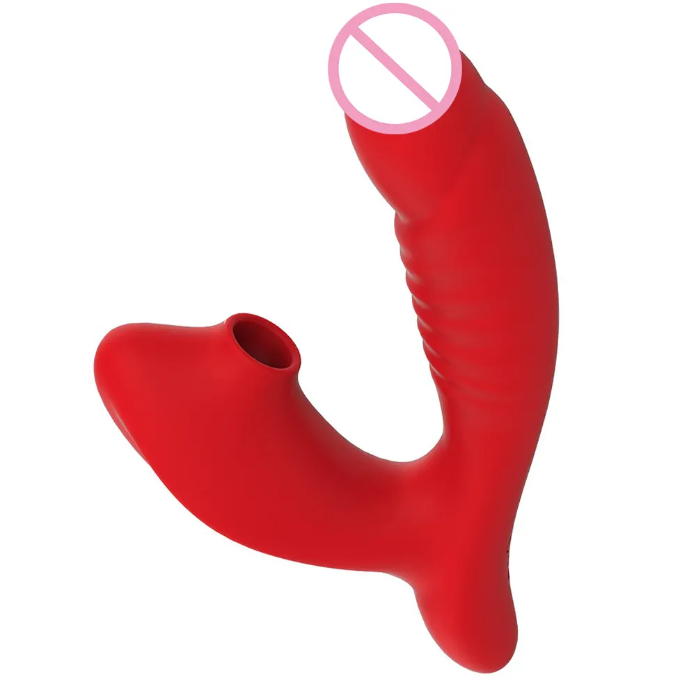 Vibrador sem fio 2 em 1, sugador de ponto g, massageador de clitóris, brinquedo sexual em formato de u