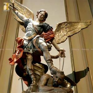 Estatua de San Miguel Arcángel de Bronce RELONG, Escultura Religiosa de Metal para Decoración de Exteriores - Product Image 5