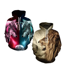 2023 nuovo Pullover Oversize di alta qualità felpe con cappuccio stampate 3d per gli uomini di moda animale <span class=keywords><strong>tigre</strong></span> Casual 3d felpe stampate da <span class=keywords><strong>uomo</strong></span> - Product Image 5