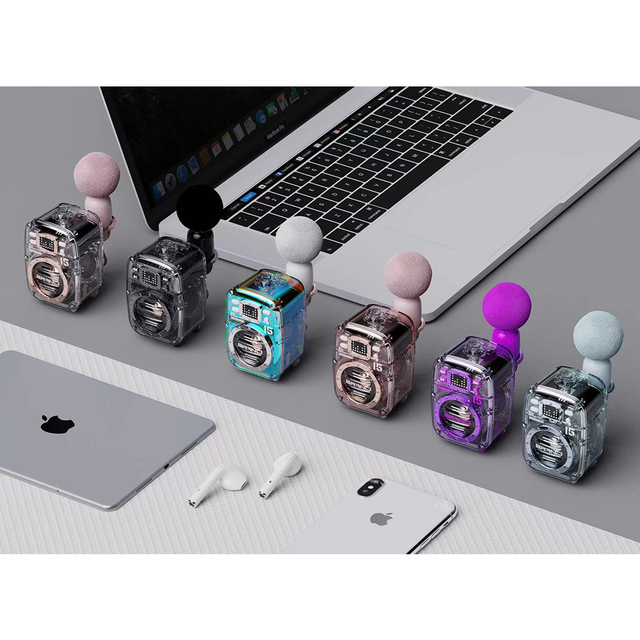 New Style Fashionable Mini Portable Wireless Bluetooth Speaker High End and Good Quality Karaoke Speaker with Mic and Bluetooth