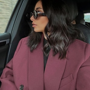 Veste de <span class=keywords><strong>costume</strong></span> coréenne pour femme, blazer court élégant d'hiver, double boutonnage <span class=keywords><strong>avec</strong></span> décoration boutonnée, grande taille, manteau décontracté - Product Image 2
