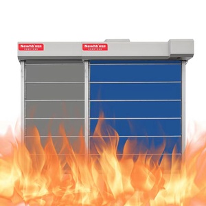 Newhb Nouvelle Technologie Ignifuge <span class=keywords><strong>Double</strong></span> Écran Rideau Fibre Inorganique TJ Feu Obturateur <span class=keywords><strong>Porte</strong></span> - Product Image 1