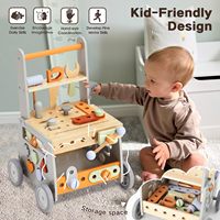 Cube d'activités en bois multifonctionnel unisexe pour bébé avec musique, un jouet riche en fonctionnalités pour jouer