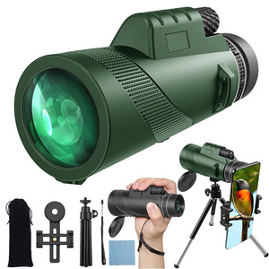SUNCORE 10X42 Monocular Telescope Green Lens Fmc Coating Outdoor Birdwatching With Phone Mount - Product Image 1