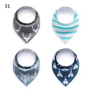 Size Adjustable Baby Bib Cotton Soft and Absorbent Baby Drooling and Teething Bibs Pack of 8 with Fancy Gift Box