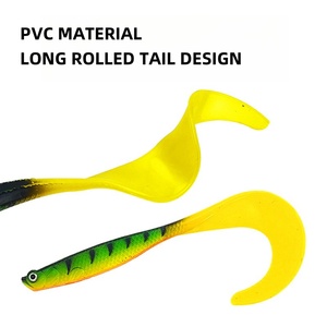 Señuelo de pesca Artificial Abs de 7g, cebos de cola enrollables con ojos 3D, cebo suave, escamas realistas de plástico, Señuelos de Pesca suaves, cebo - Product Image 2