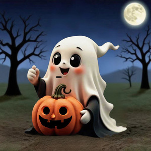 ฮาโลวีน ผี ฟักทอง เรซิ่น ของตกแต่ง การ์ตูน ของตกแต่งภายในบ้าน อุปกรณ์ประกอบฉากปาร์ตี้ - Product Image 2