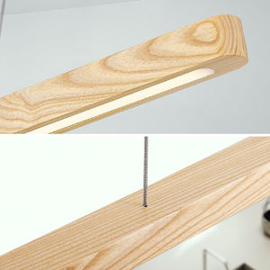 Luminaire linéaire LED en <span class=keywords><strong>bois</strong></span> de hêtre pour salle à manger, salon, cuisine, bureau, boutique, bar, café, plafond, bureau, certifié CE SAA RCM - Product Image 6