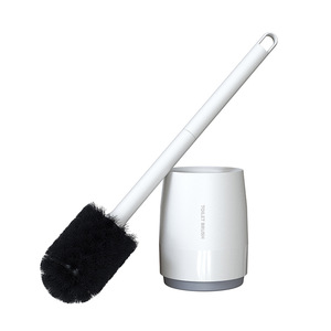 Plastic Toilet <b>Brush</b> with Base Set Household No Dead Corner Toilet <b>Brush</b> Nylon Hair Bathroom Cleaning <b>Brush</b> - Product Image 5