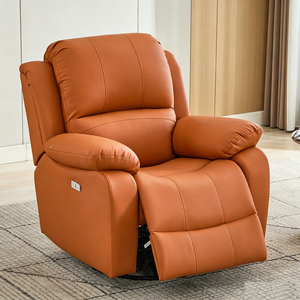 Fauteuil inclinable relaxant à bascule et pivotant, en tissu ou cuir, design moderne, à commande manuelle, prix usine - Product Image 2
