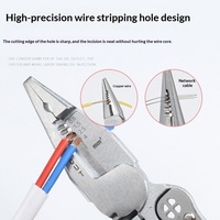 Nuevo Modelo Superventas: Herramienta Multifuncional 9 en 1 de Acero para Bricolaje, Pelacables, Comprobador de Voltaje, Cortacables, Tijeras para Cables y Alicates de Crimpado