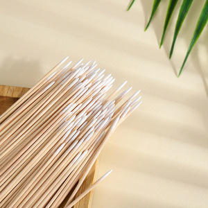 Hisopos de algodón Bonson de 10 cm con punta en forma de bastón de madera para cosmética, decoración de uñas, maquillaje y limpieza. - Product Image 2