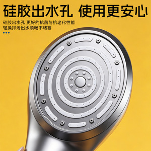 Pommeau de Douche Haute Pression Réglable, Jet Rond, Effet Pluie, Microbulles, Portable pour Usage Domestique - Product Image 3