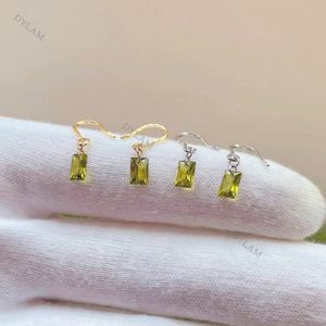 Dylam Wholesale 18K Gold Plated 925 Sterling <b>Silver</b> <b>Earrings</b> for Women Rectangle <b>Dangle</b> Hook <b>Earrings</b> - Product Image 6