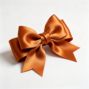 Nœud en satin pré-noué couleur caramel chaud pour Halloween, Thanksgiving, mariage d'automne, boîte cadeau, arrangement floral, ornement - Product Image 1