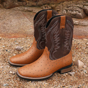 Unisex Custom Men's Retro Ankle Chelsea <b>Boots</b> Solid Pattern Slip-On Anti-Slip Pu Leather Casual Shoes Rubber Outsole - Product Image 1