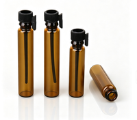 Flacon testeur de voyage ultra-mince en verre pour échantillons 1ml 1.5ml 2ml 3ml – Bouteilles d'huiles parfumées avec ouverture facile en forme de cylindre