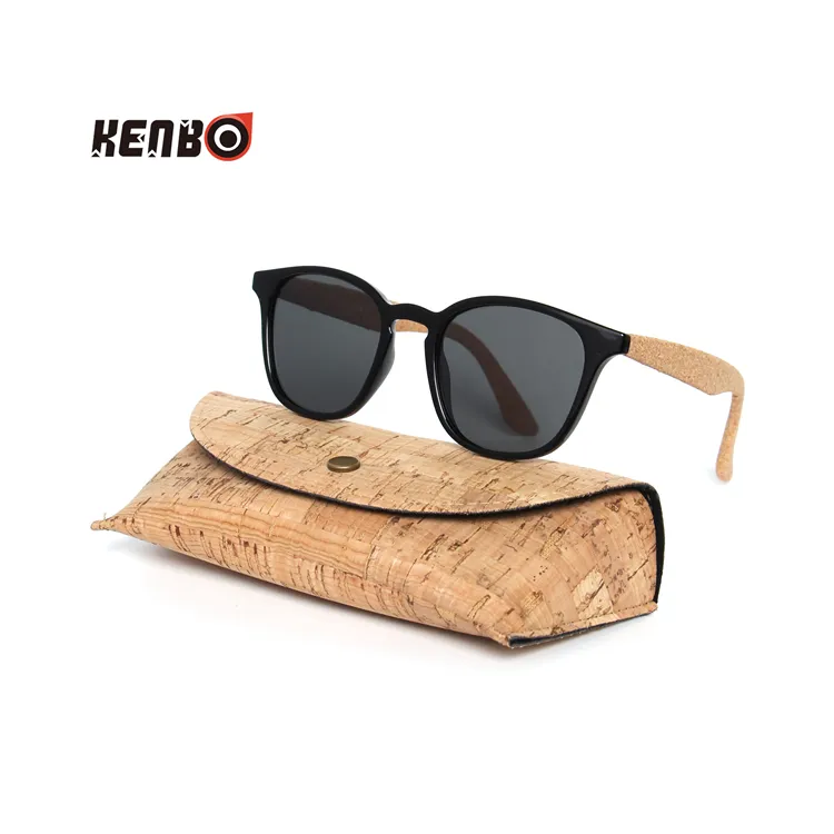 Kenbo Eyewear Hot Selling Handmade Square Wooden Polarized Sunglasses With Case Fashion Custom Logo Wood Grain Sunglasses Bamboo