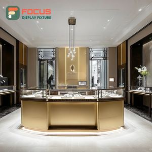 Modern Commercial Retail Jewelry Display Cabinet Polished Surface Mall Counter Display Counter - Product Image 1