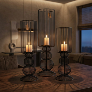 ที่วางเทียนเหล็กทำมือ Sonnet Decor สำหรับตกแต่งบ้าน ใช้ในวันคริสต์มาส - Product Image 3