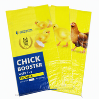 Ventes chaudes Sac d'alimentation pour volailles en polypropylène blanc laminé brillant Bopp 50 kg Emballage d'aliments pour animaux