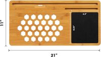 Lit d'ordinateur portable, stand Legend meilleure vente, Table d'ordinateur en bambou naturel, Logo personnalisé en bois naturel, bureau à la mode