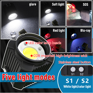 Projecteur sous-marin professionnel SL-19, petit, étanche à 60 m/195 pieds, 2000 lm, lumière vidéo LED pour caméra, <span class=keywords><strong>lampe</strong></span> <span class=keywords><strong>de</strong></span> plongée - Product Image 4