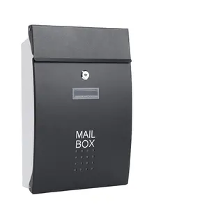 Качественный индивидуальный дизайн декоративный металлический дружественный черный металлический почтовый ящик