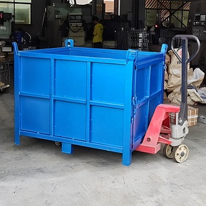 Nhà máy trực tiếp di động có thể gập lại doanh thu hộp đóng mở dây <span class=keywords><strong>container</strong></span> với dây lưới lồng stillage hàng hóa thiết bị lưu trữ - Product Image 6