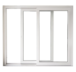 Fenêtre coulissante horizontale série <span class=keywords><strong>80</strong></span> en PVC vinyle avec moustiquaire en acier inoxydable, double vitrage trempé, revêtement Low-E, blanc, garantie 2 ans - Product Image 2
