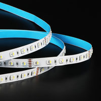 Lampu Strip LED COB RGB Putih Biru Hijau Merah dengan Remote Control, Fleksibel, Dapat Diredupkan, 24V 12V 5mm 8mm, Batang Lampu LED Tembaga yang Dapat Disesuaikan