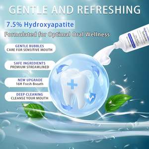 Dentifrice à l'hydroxyapatite nano 7,5% sans fluorure, blanchiment des dents, réparation de l'émail, dents sensibles, saveur menthe, 120g - Product Image 4